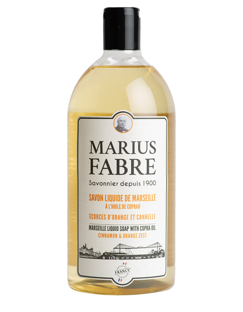 Savon liquide de marseille écorce d'orange MARIUS FABRE - 1L