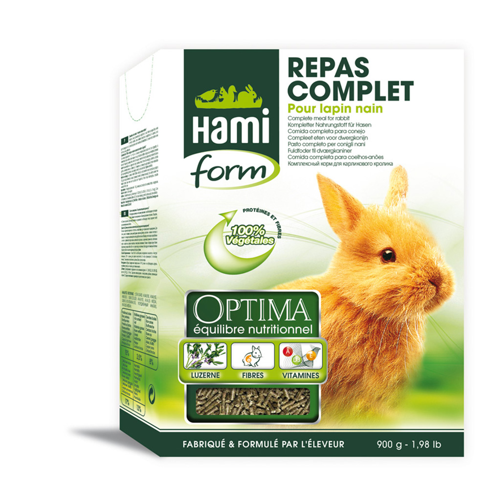 Repas complet pour lapin nain HAMI FORM - 900g