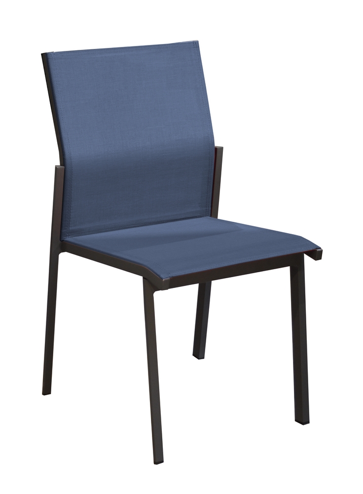 Chaise delia graphite/bleu PROLOISIRS