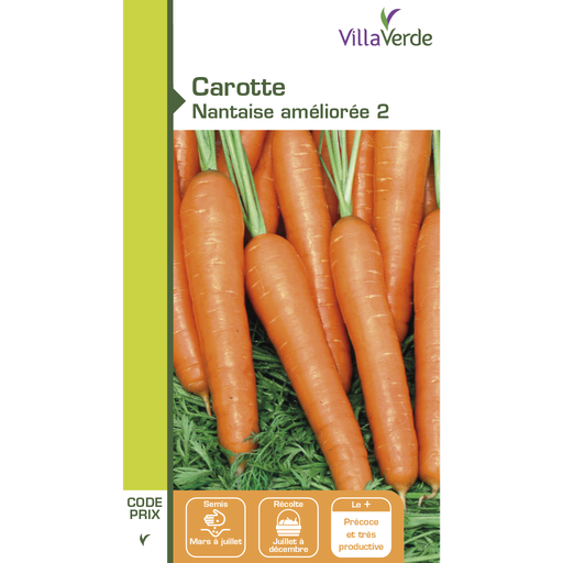 [48-001N5R] Graines de carotte nantaise améliorée 2 VILLAVERDE