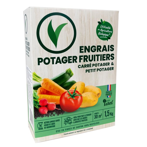 [V-004CTK] Engrais potager fruitiers & carré potager VILLAVERDE - 1.5kg