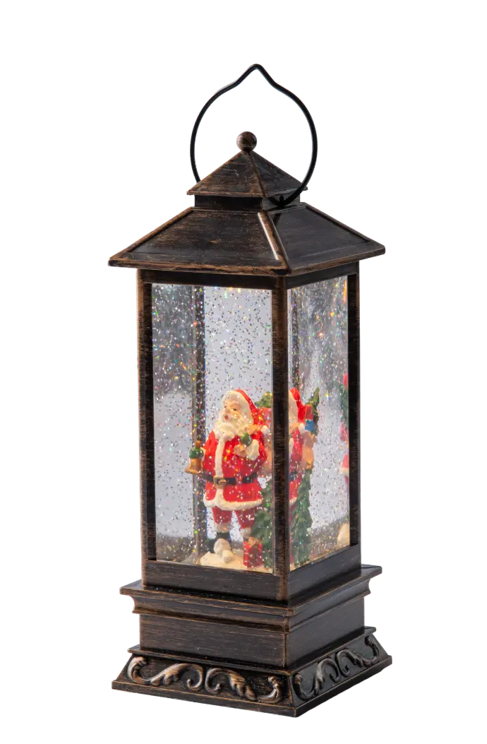 Lanterne de Noël animée avec Père Noël