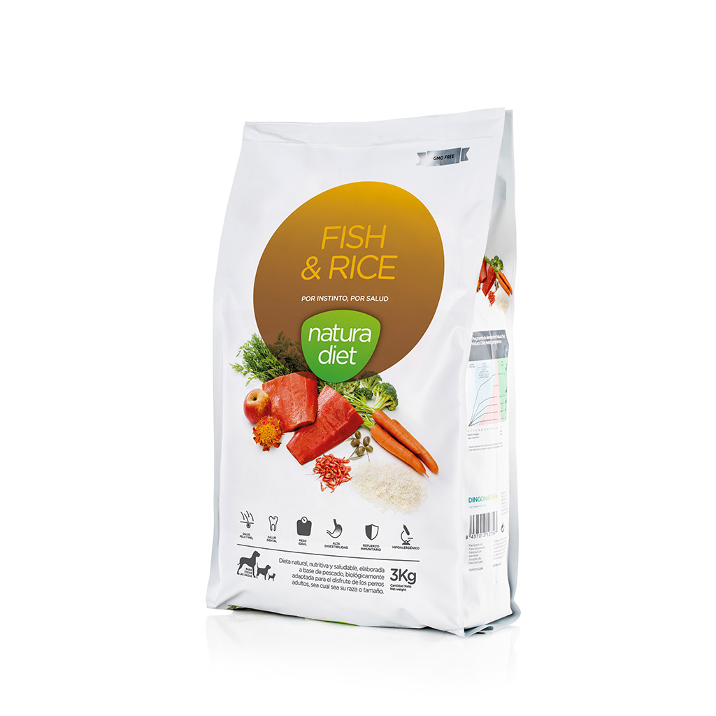 Croquettes fish and rice NATURA DIET - 3kg