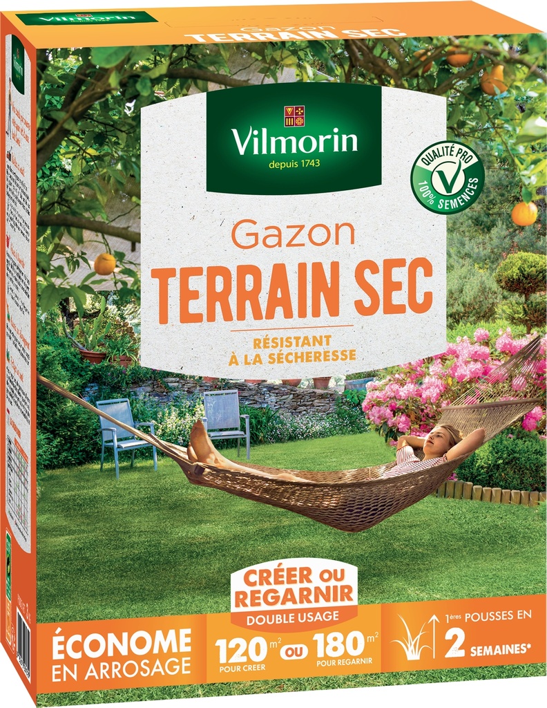 Gazon Terrain sec VILMORIN - 3Kg