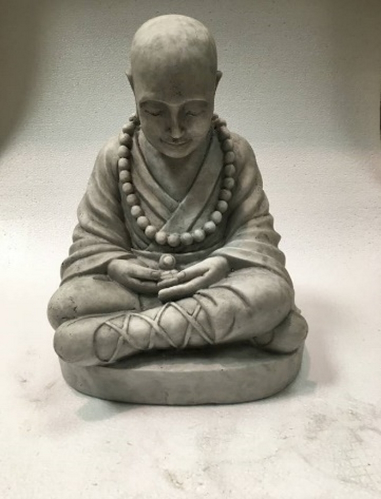 Bouddha Delhi - 36cm Cendre