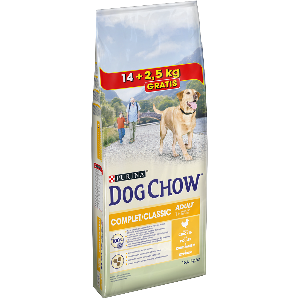Croquettes pour Chien adulte Complet Pouelt Dog Chow PROPLAN  - 14 + 2.5kg