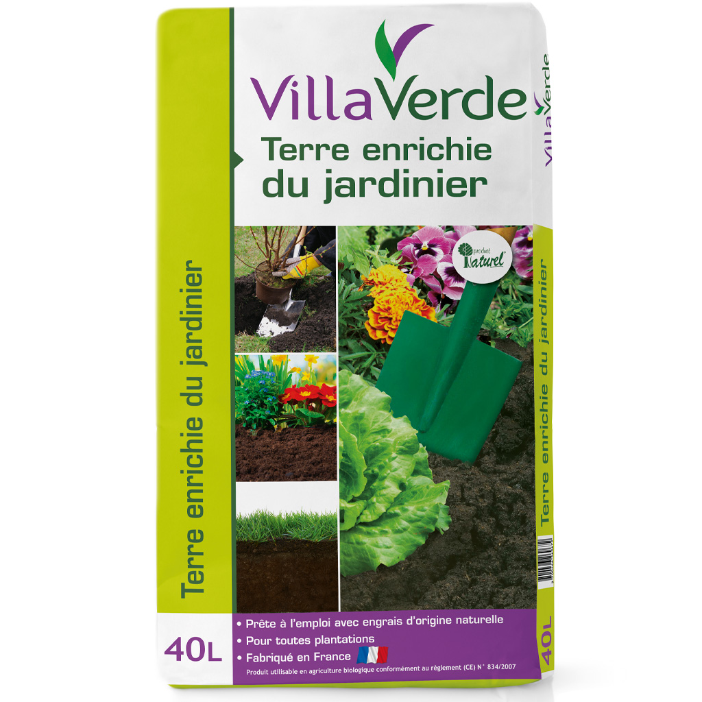 Terre enrichie du jardinier VILLAVERDE - 40L