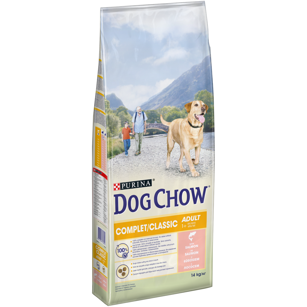 Croquettes Dog Chow Complet/Classic Au Saumon PROPLAN - 14kg