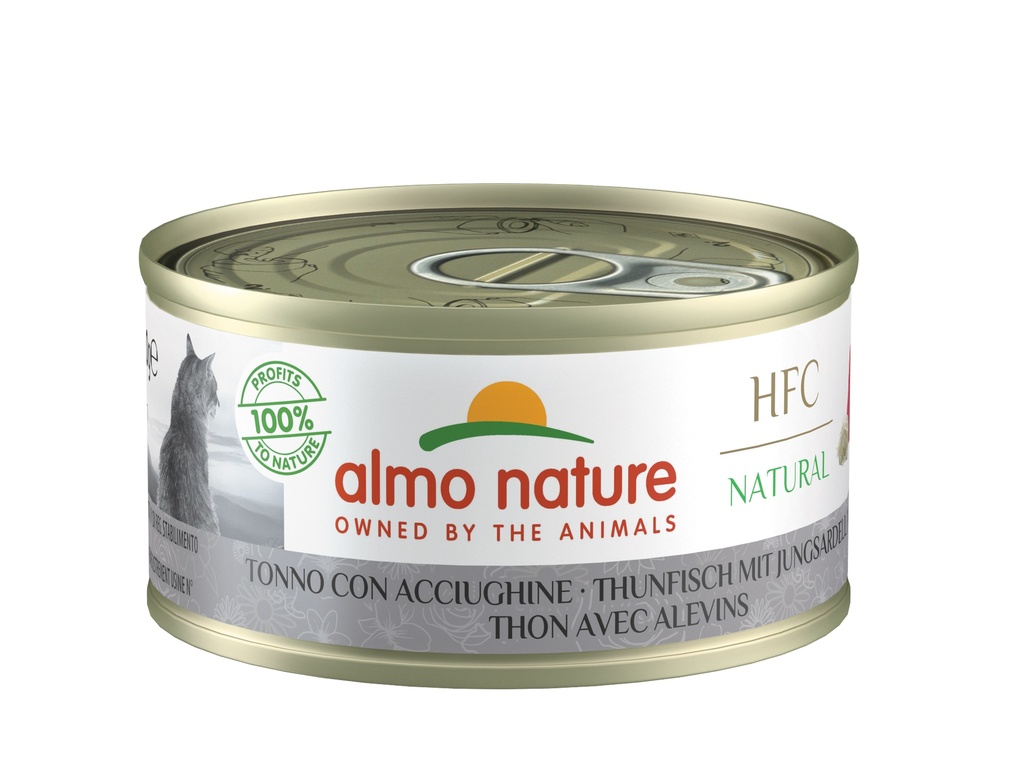 Pâtée en boîte HFC natural Thon et Alevins ALMO NATURE - 70g