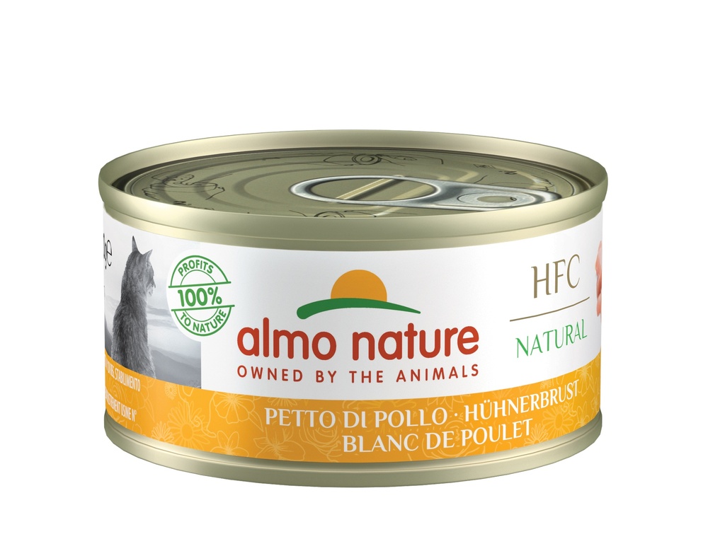 Pâtée en boîte HFC natural Blanc de Poulet ALMO NATURE - 70g