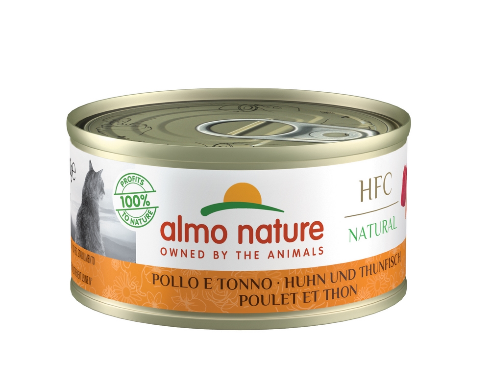 Pâtée en boîte HFC natural Poulet et Thon ALMO NATURE - 70g