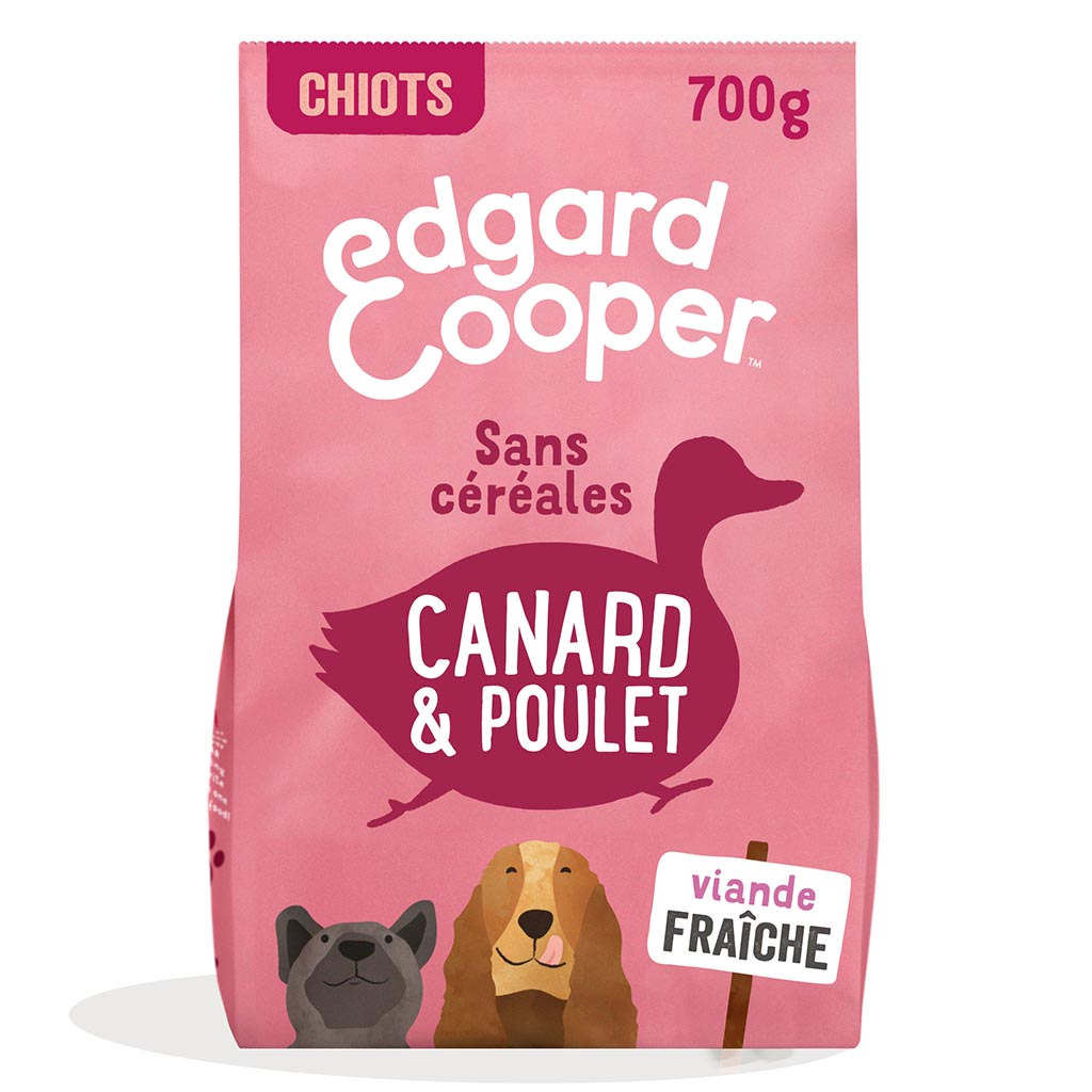 Croquettes Chiot Canard/Poulet frais EDGARD & COOPER - 700g