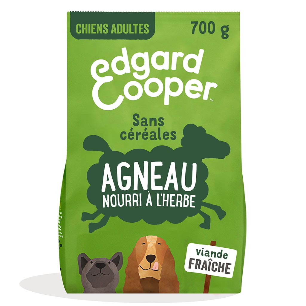 Croquettes Chien Adulte Agneau frais EDGARD & COOPER - 700g