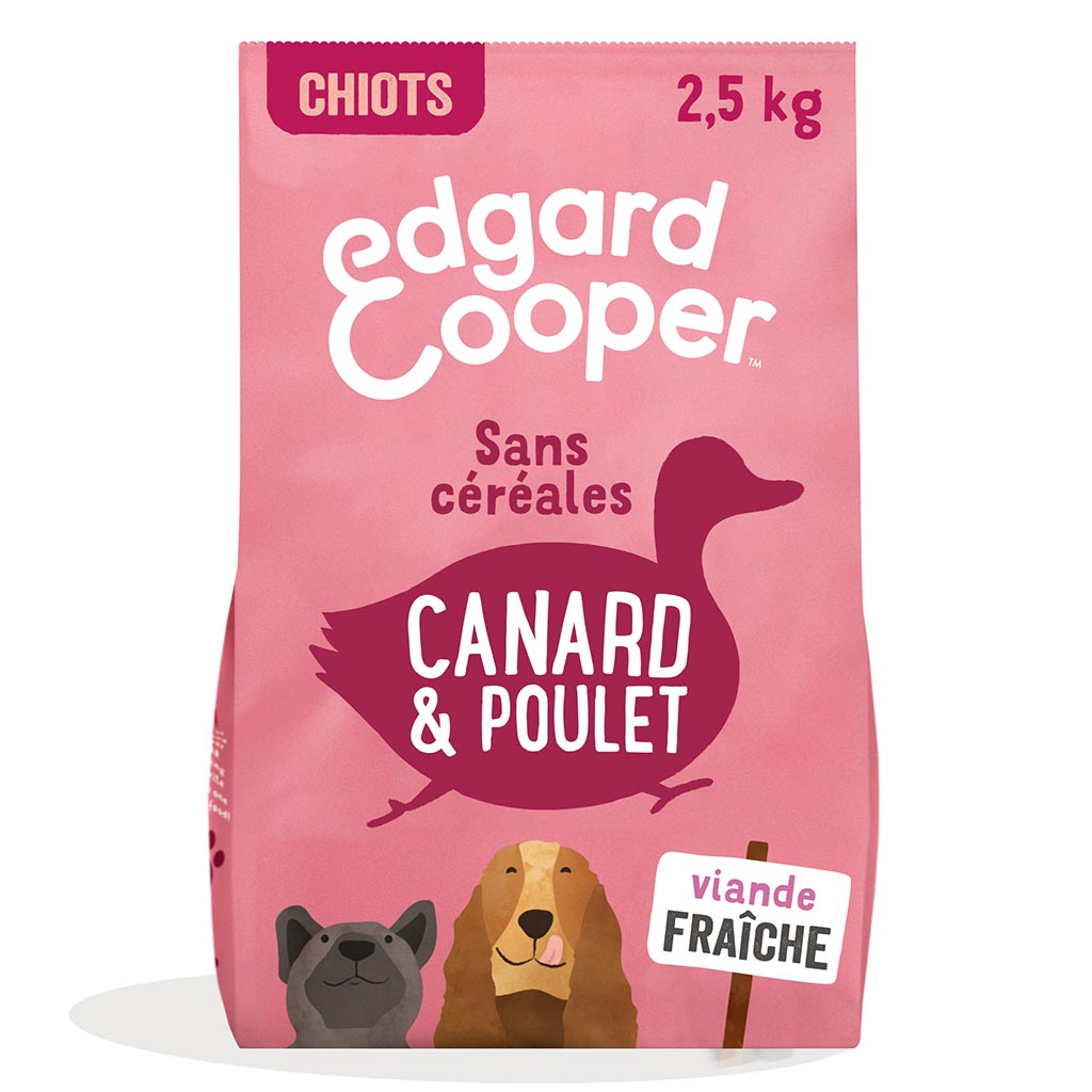 Croquettes Croquettes Chiot  Canard/Poulet frais EDGARD & COOPER - 2.5kg