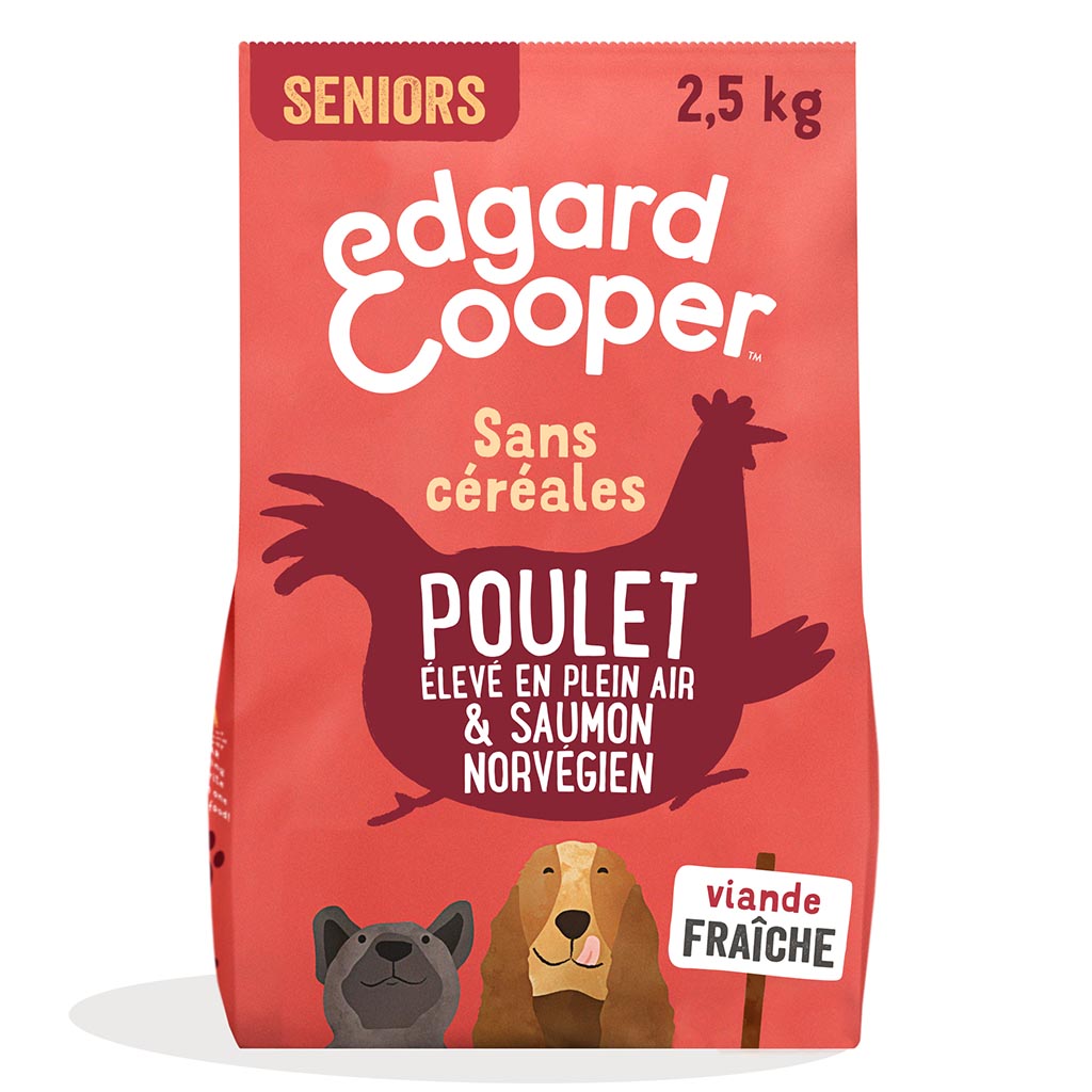 Croquettes Chien Senior Poulet/Saumon EDGARD & COOPER - 2.5kg