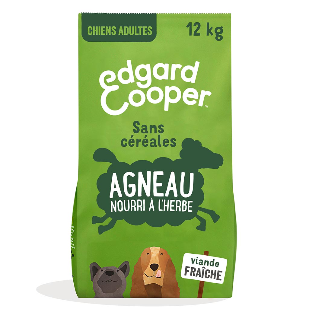 Croquettes Croquettes Chien Adulte  Agneau frais EDGARD & COOPER - 12kg