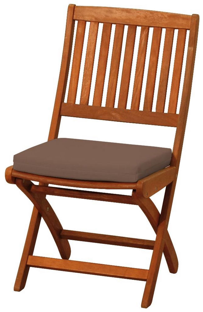 Galette de chaise carrée taupe TENDANCES ET CREATION - 38cmx38cm