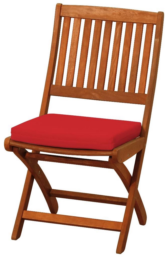 Galette de chaise carrée rouge TENDANCES ET CREATION - 38cmx38cm