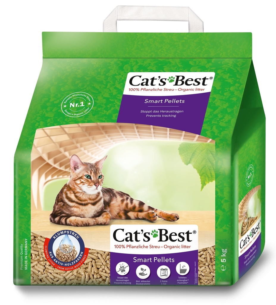 Litière Végétale compostable Smart Pellets CAT'S BEST - 5kg