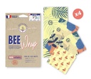 Pack de 4 Bee Wraps Design Tropical  ANOTHERWAY