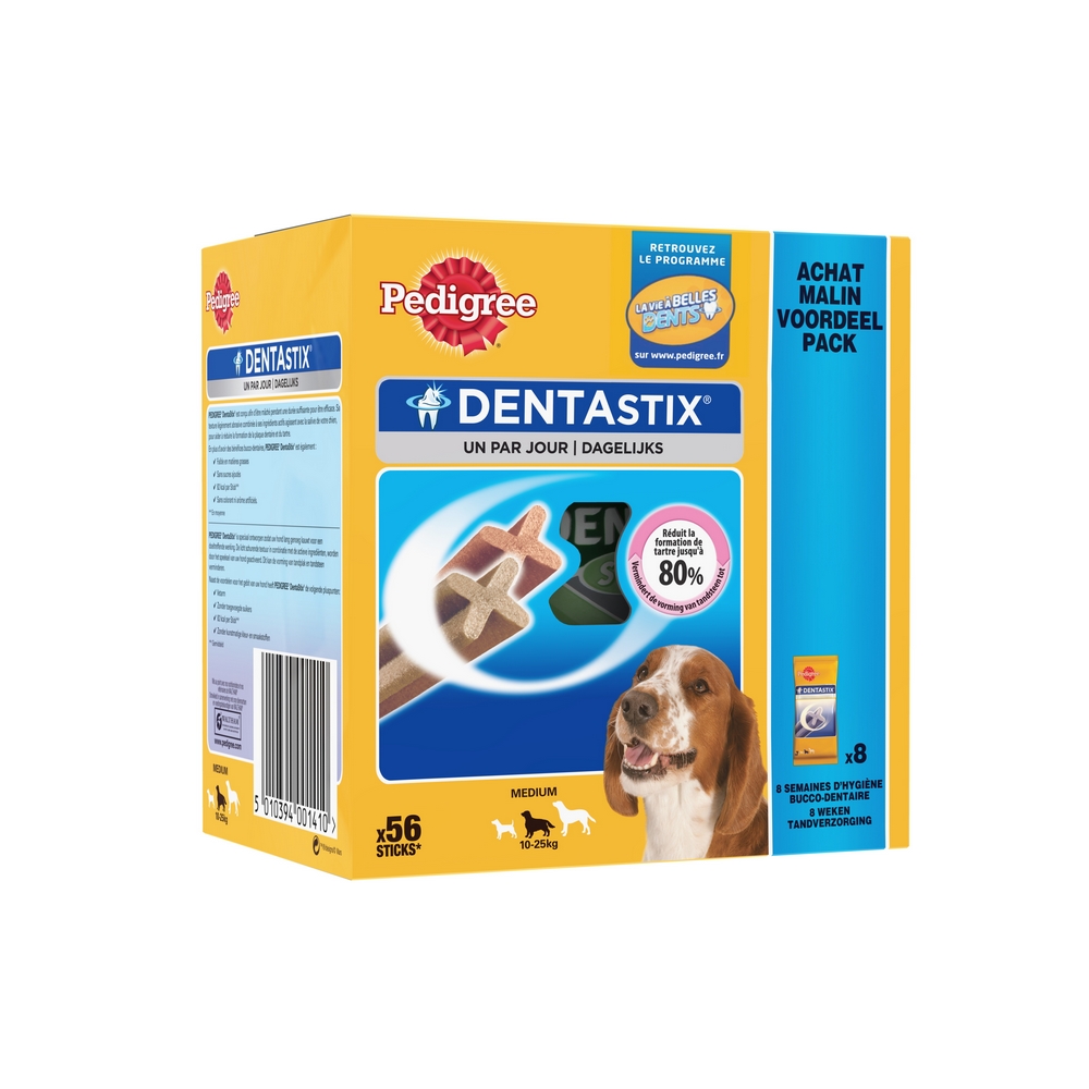 Dentastix multipack chiens moyens 56 sticks PEDIGREE® - 1440g