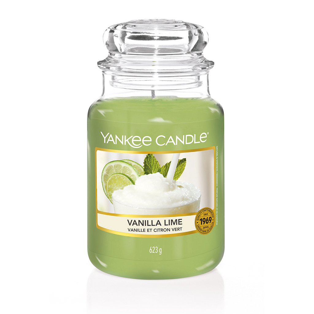 Bougie jarre vanille & citron vert YANKEE CANDLE - Grand modèle