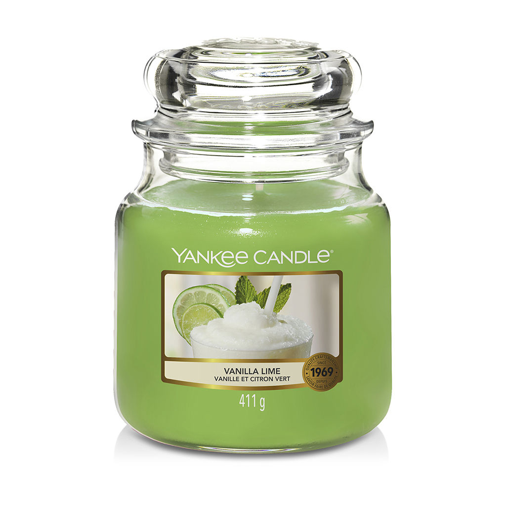 Bougie jarre vanille & citron vert YANKEE CANDLE - Moyen modèle