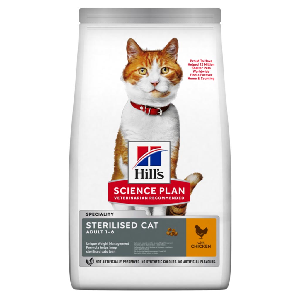 Feline Young Adult Sterilised Cat Poulet Hill's - 1,5kg