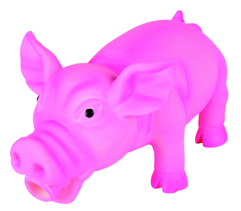 Cochon avec son original, latex, TRIXIE - 17 cm