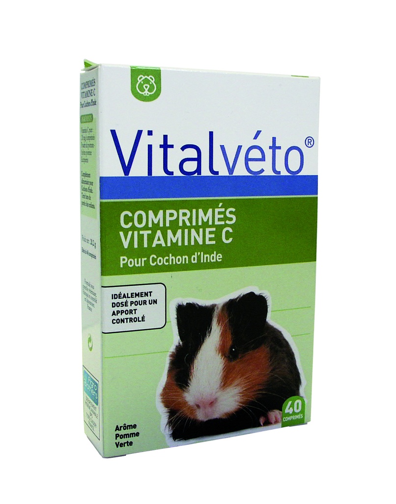 Comprimés de Vitamines C pour Cochon d'Inde VITALVETO