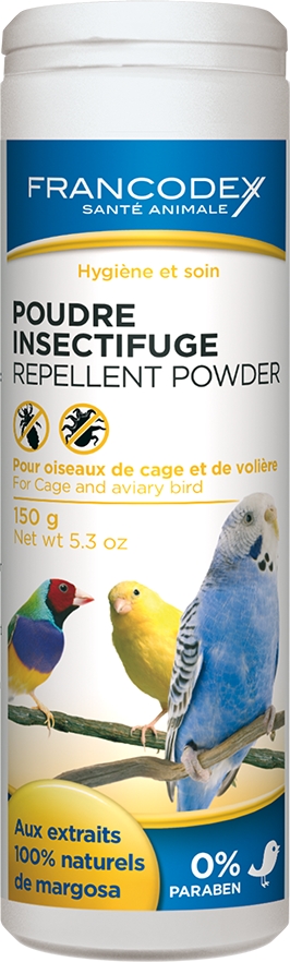 Poudre insectifuge oiseau 150g - FRANCODEX