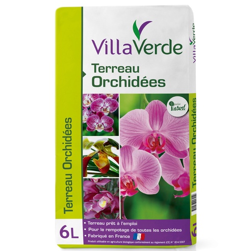 Terreau orchidées 6 L floraison rempotage humidité