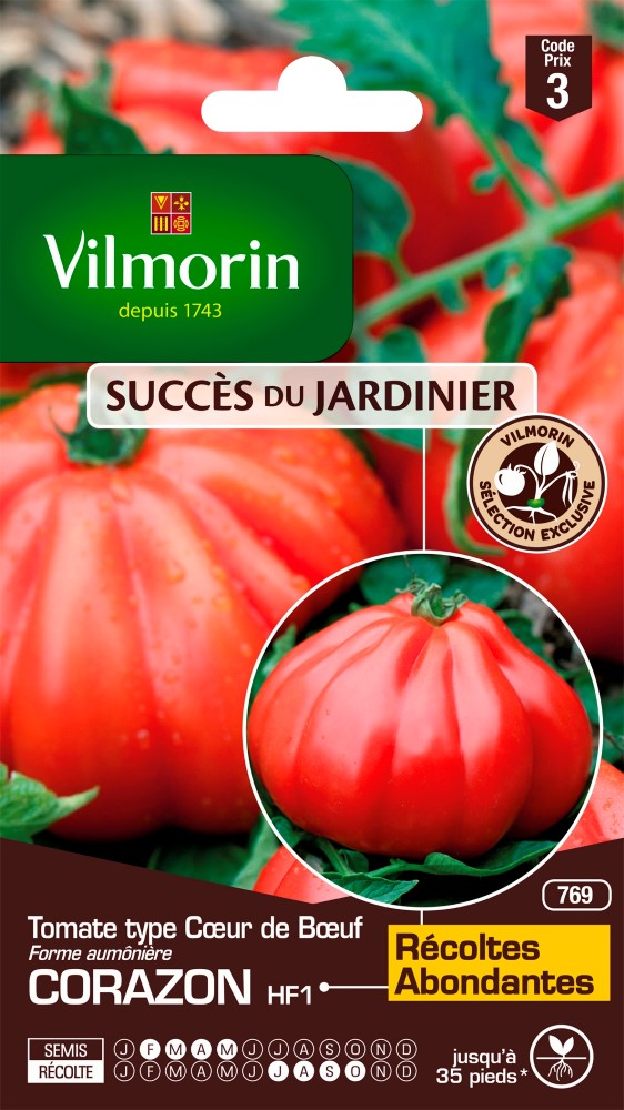 Graines de tomate corazon hf1 VILMORIN