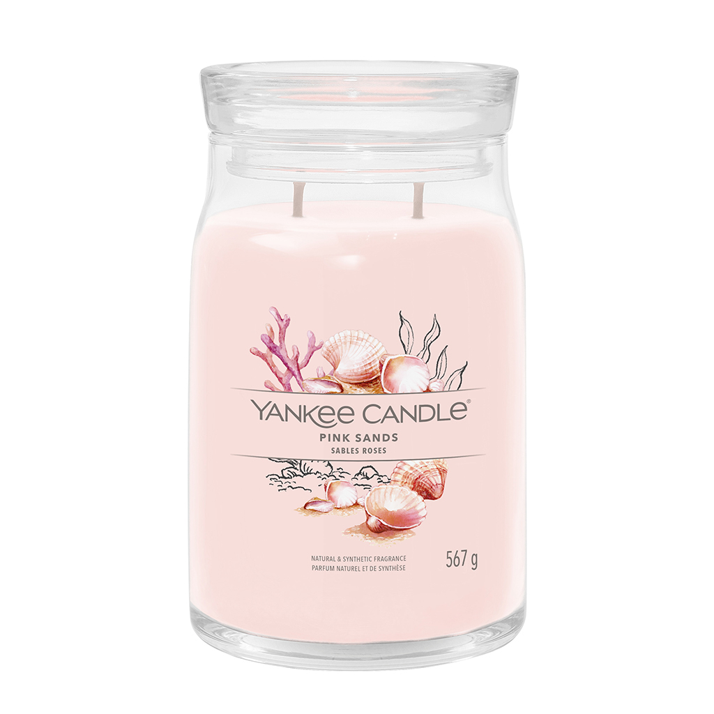 Bougie jarre sables roses YANKEE CANDLE - Grand modèle 