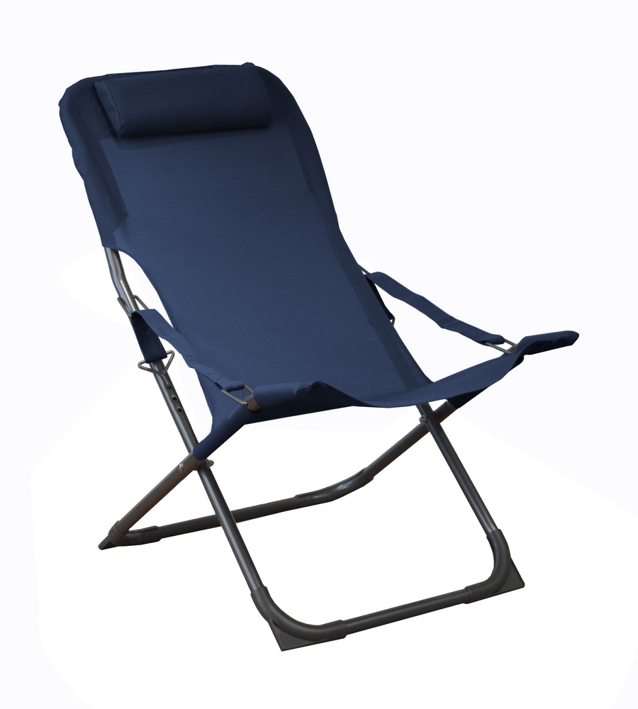 Fauteuil relax easy graphite/bleu PROLOISIRS