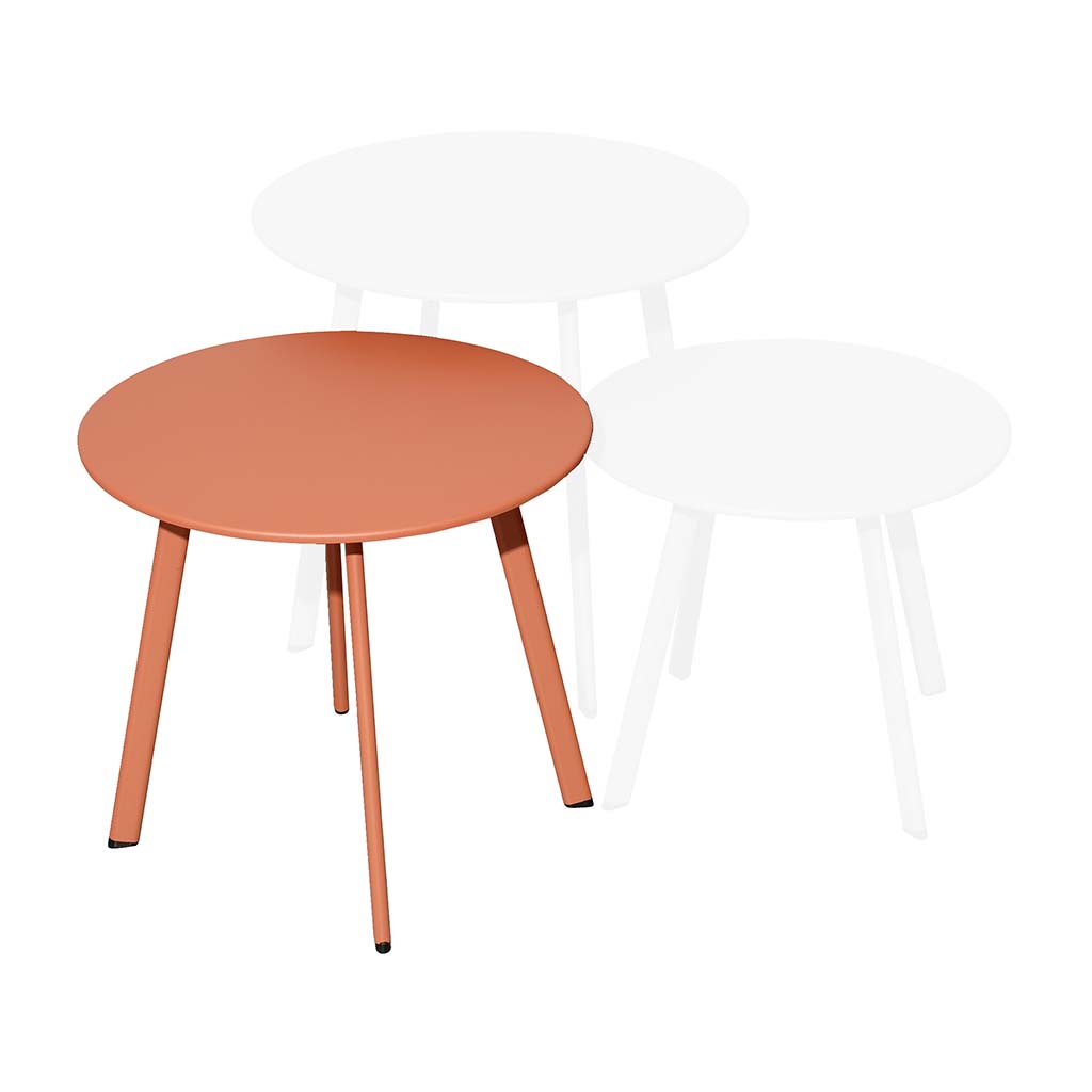 Table basse massaï orange PROLOISIRS - ∅45cm