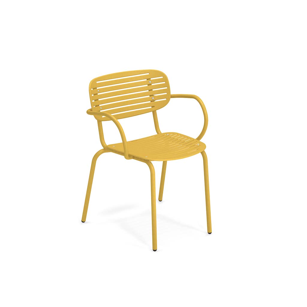 Fauteuil empilable mom jaune curry EMU
