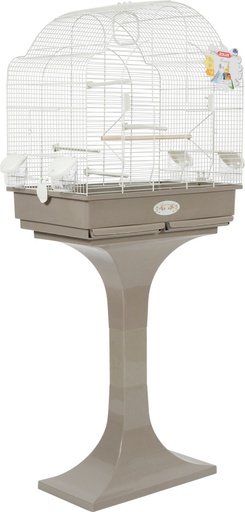 Grande cage à oiseaux en métal simple européenne ronde pour animal  domestique Villa à oiseaux d'intérieur ou d'extérieur Cage suspendue avec  support