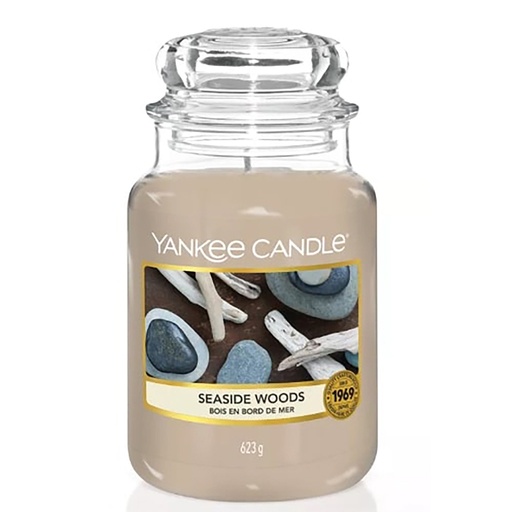[23-0033WP] Bougie jarre bois en bord de mer YANKEE CANDLE - Grand modèle