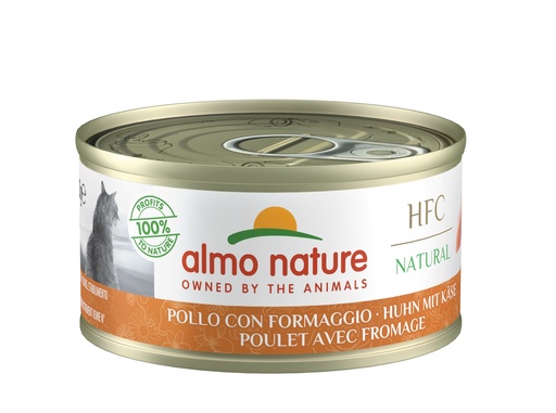 [2G-000BTF] Pâtée en boîte HFC Natural Poulet avec Fromage ALMO NATURE - 70g