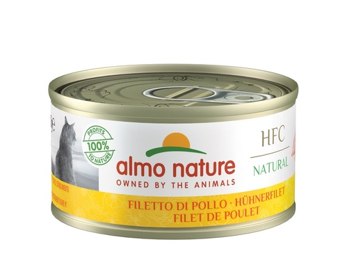 [2G-000BUO] Pâtée en boîte HFC natural Filet de Poulet ALMO NATURE - 70g