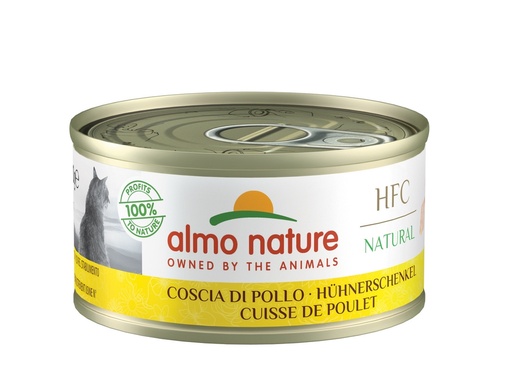 [2G-000BUP] Pâtée en boîte HFC natural Cuisse de Poulet ALMO NATURE -70g