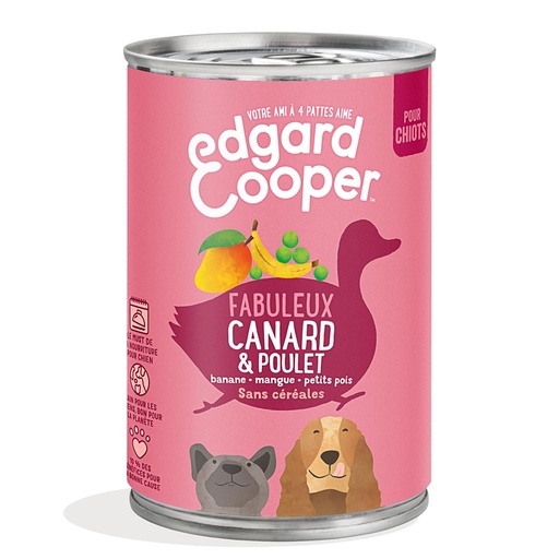 [2N-003FN5] Boite Chiot Canard/Poulet frais EDGARD & COOPER - 400g