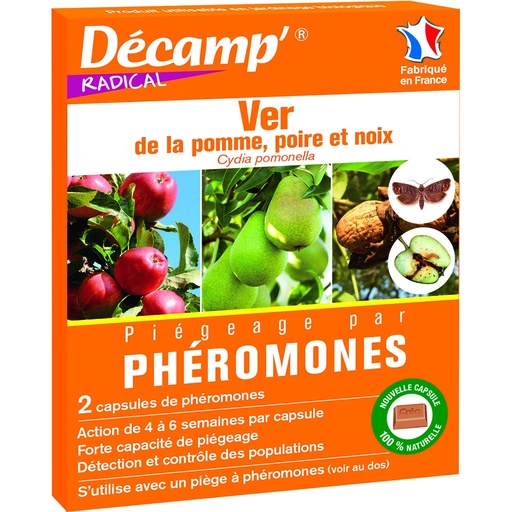 [34-003K3P] Pheromone contre le ver de la pomme poire noix 2 capsules DECAMP