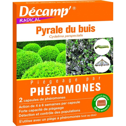 [34-003K42] Pheromone Contre La Pyrale Du Buis 2 Capsules DECAMP