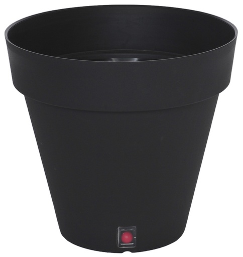 [1-003KYS] Pot loft noir RIVIERA - Ø24,5 x H22,5