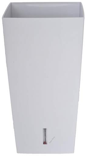 [1-003KZZ] Pot eva new carré haut blanc RIVIERA - 28x28x52cm