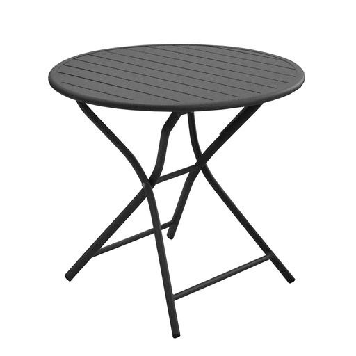 [30-003MO4] Table pliable guéridon cery graphite PROLOISIRS - 80cm