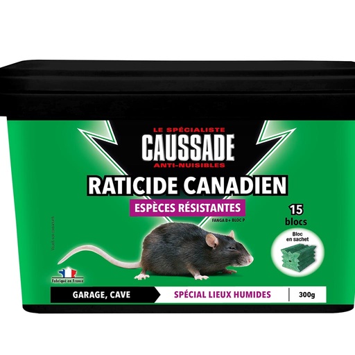 [34-003MT2] Raticide canadien - blocs CAUSSADE