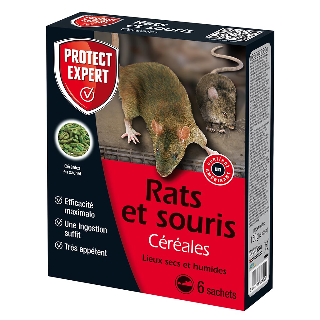 Appâts pour rats & souris - céréales PROTECT EXPERT